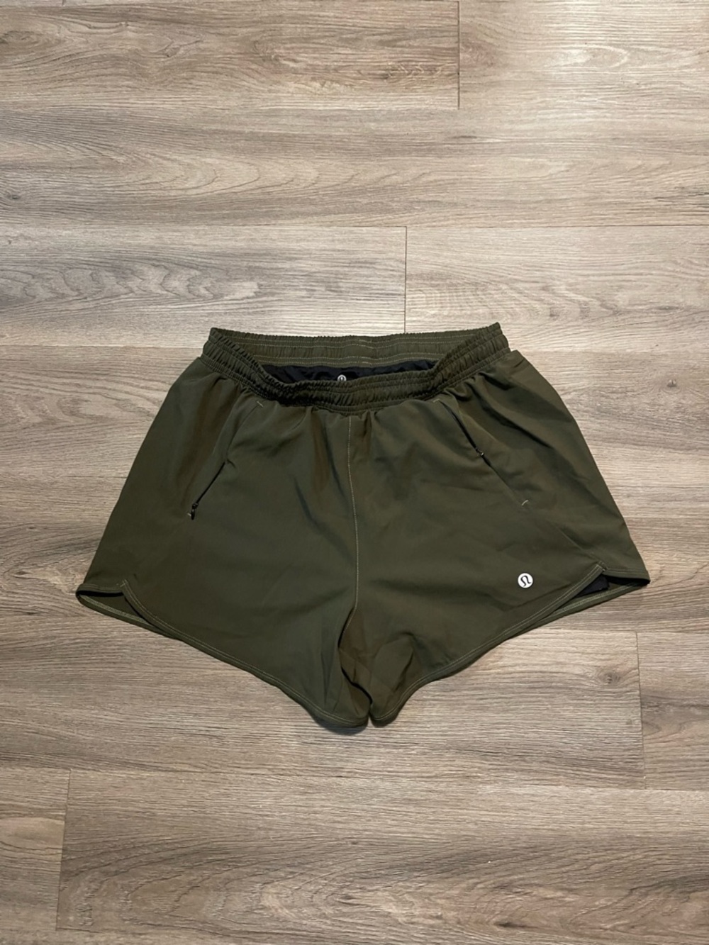 lululemon athletica Men's Olive Athletic Running Shorts